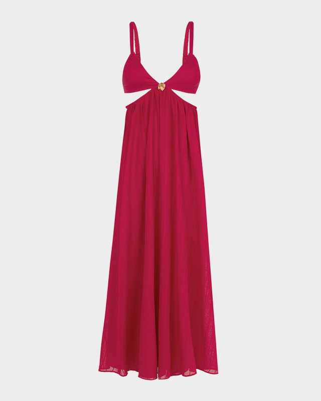 Solid Alissa Cutout Maxi Dress